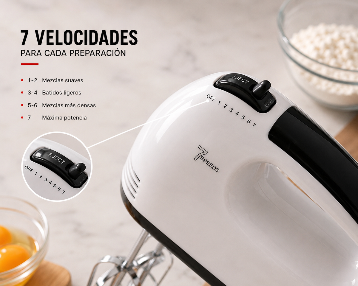 Batidora Eléctrica Amwood 7 Velocidades