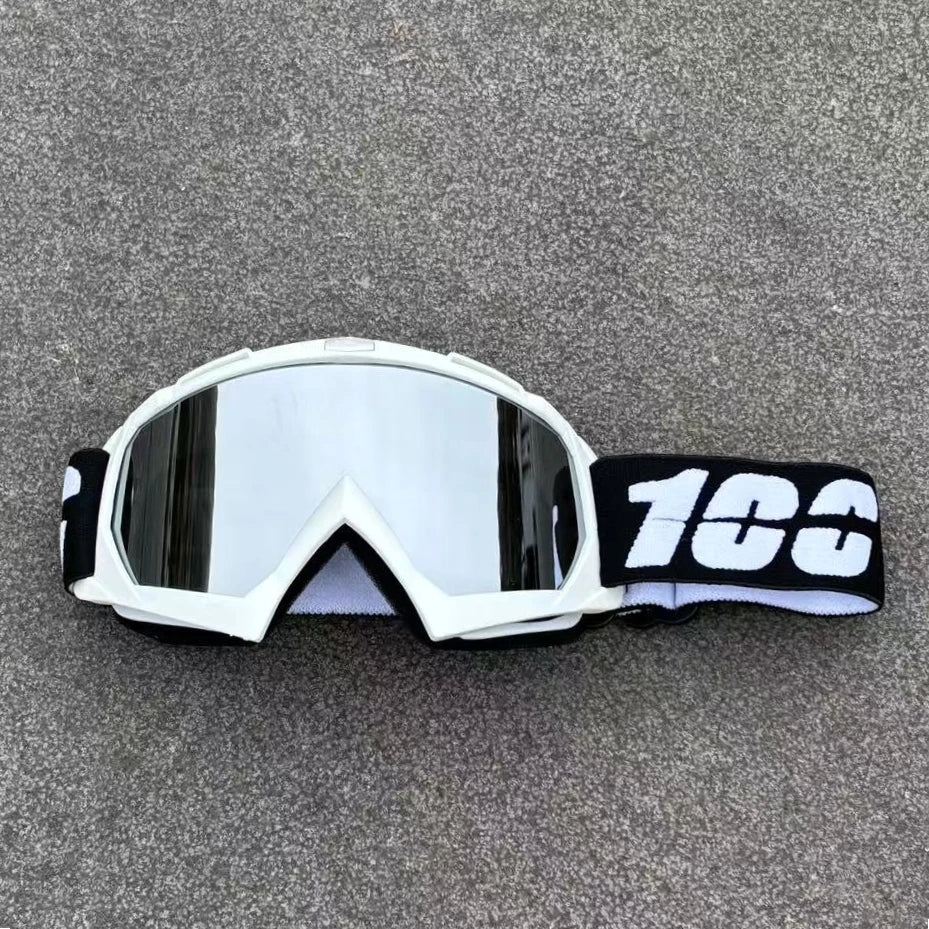 Motorcycle and Motocross Goggles with UV400 Mirrored Lens