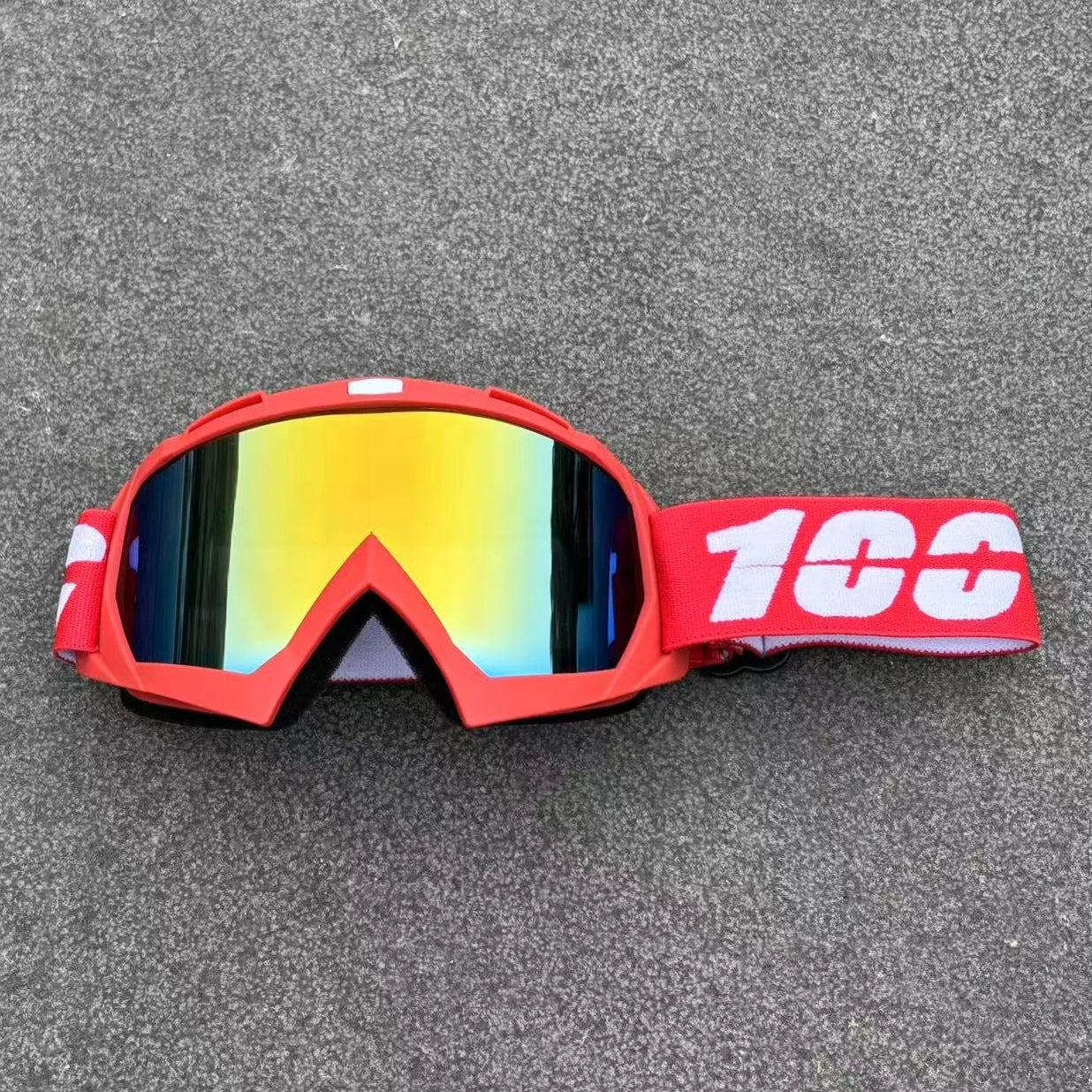 Motorcycle and Motocross Goggles with UV400 Mirrored Lens
