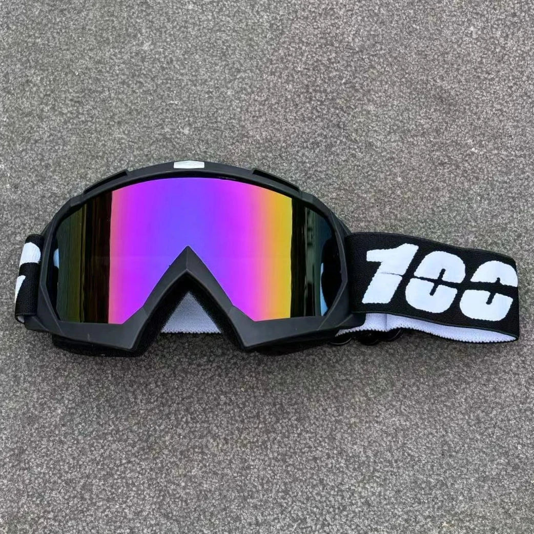 Motorcycle and Motocross Goggles with UV400 Mirrored Lens