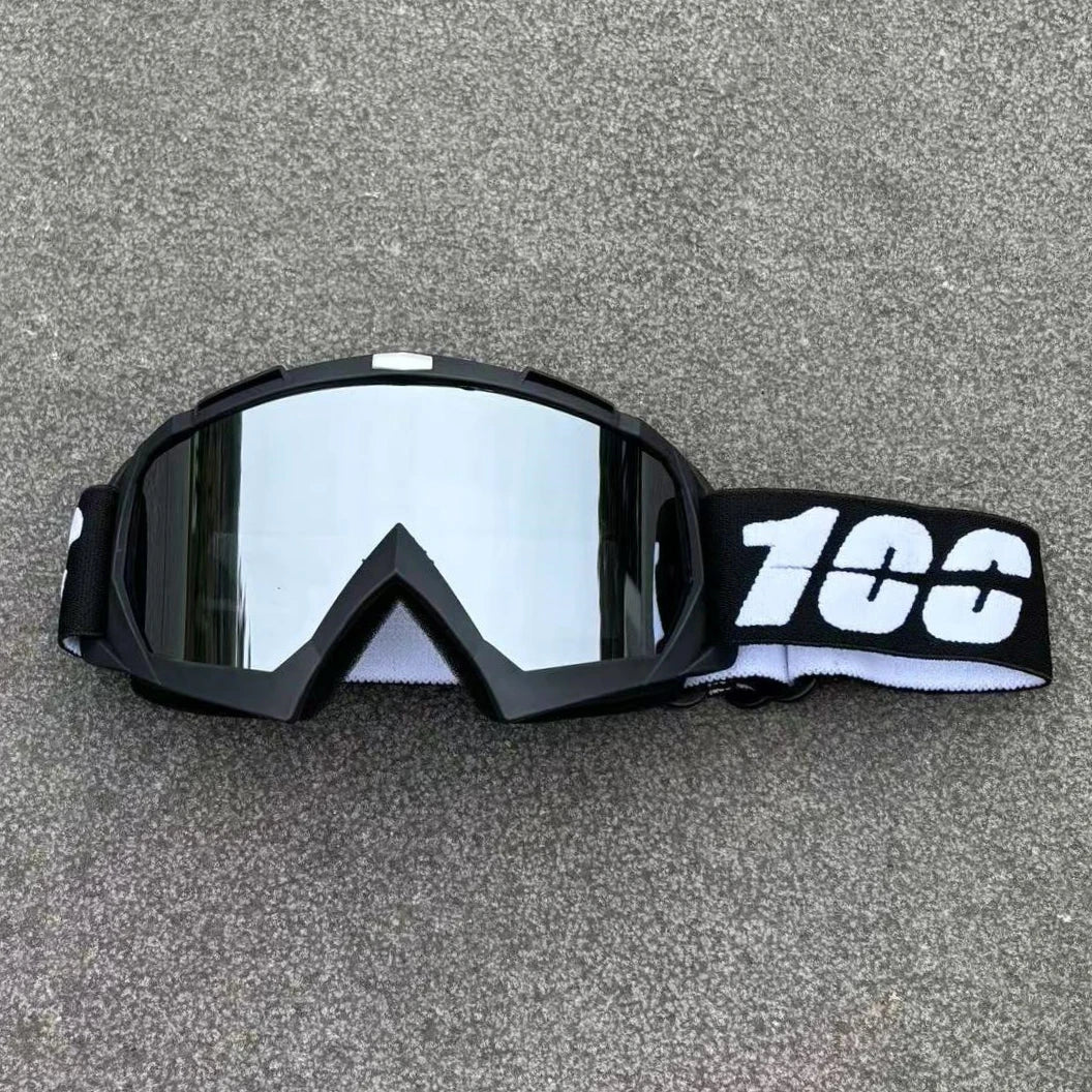 Motorcycle and Motocross Goggles with UV400 Mirrored Lens