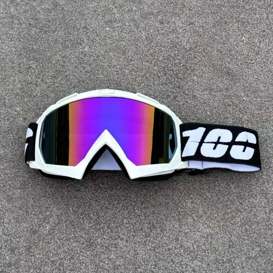 Motorcycle and Motocross Goggles with UV400 Mirrored Lens