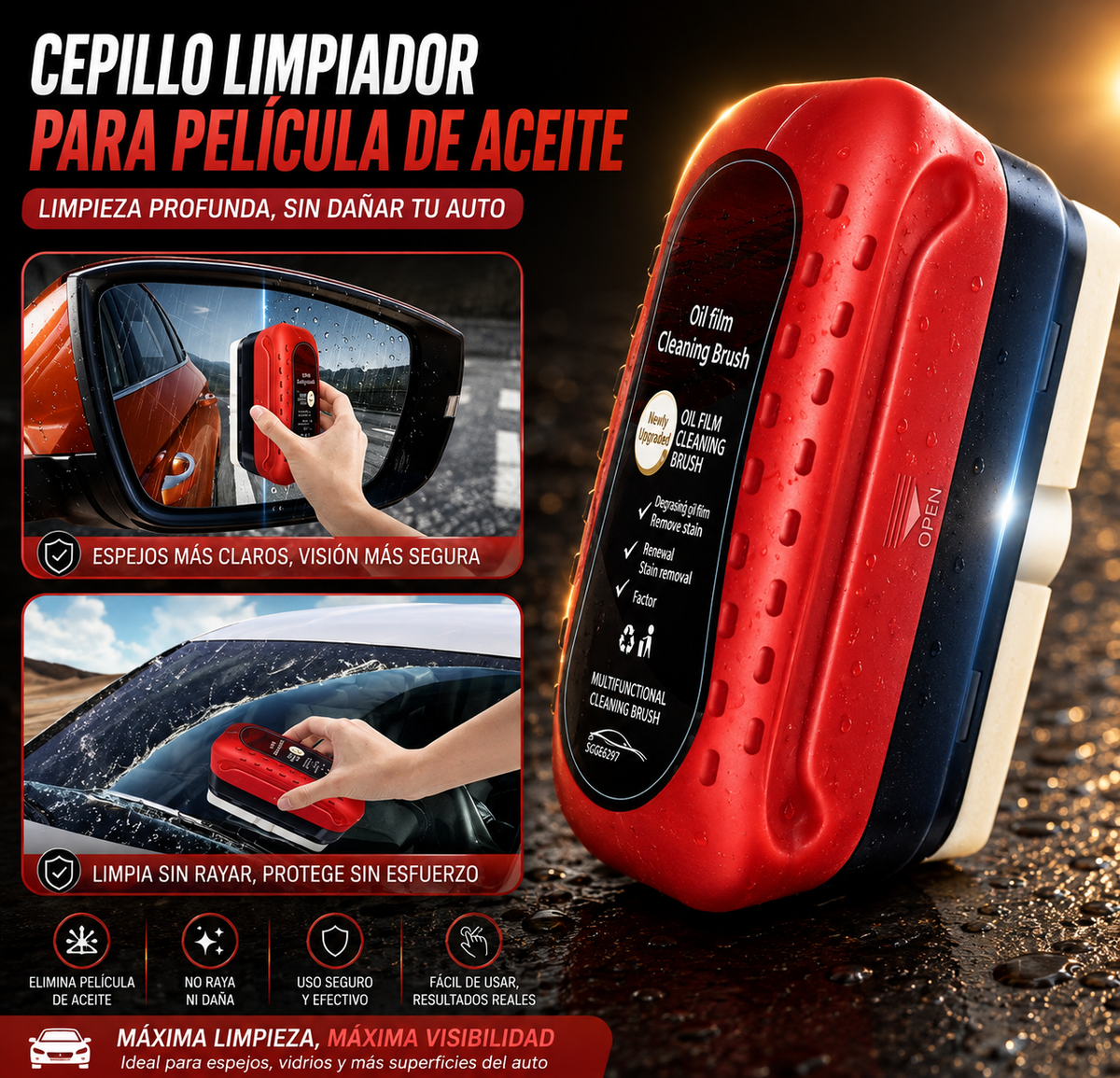 Cepillo Limpia Parabrisas Antiempañante