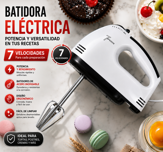 Batidora Eléctrica Amwood 7 Velocidades