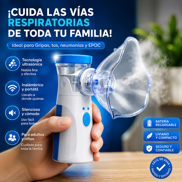 Nebulizador Inalámbrico Ultrasónico Adultos Niños Respira Mejor
