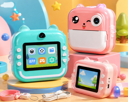 Mini Cámara para Niños con Impresora Fotográfica