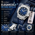 Men's POEDAGAR 613 Leather Watch, Elegant and Water-Resistant