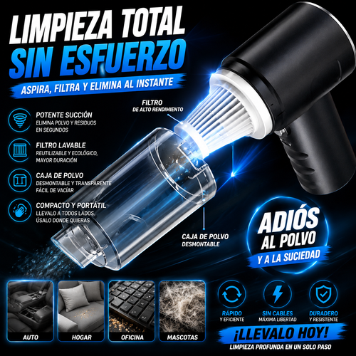 120W Rechargeable Cordless Handheld Vacuum Cleaner for Car and Home