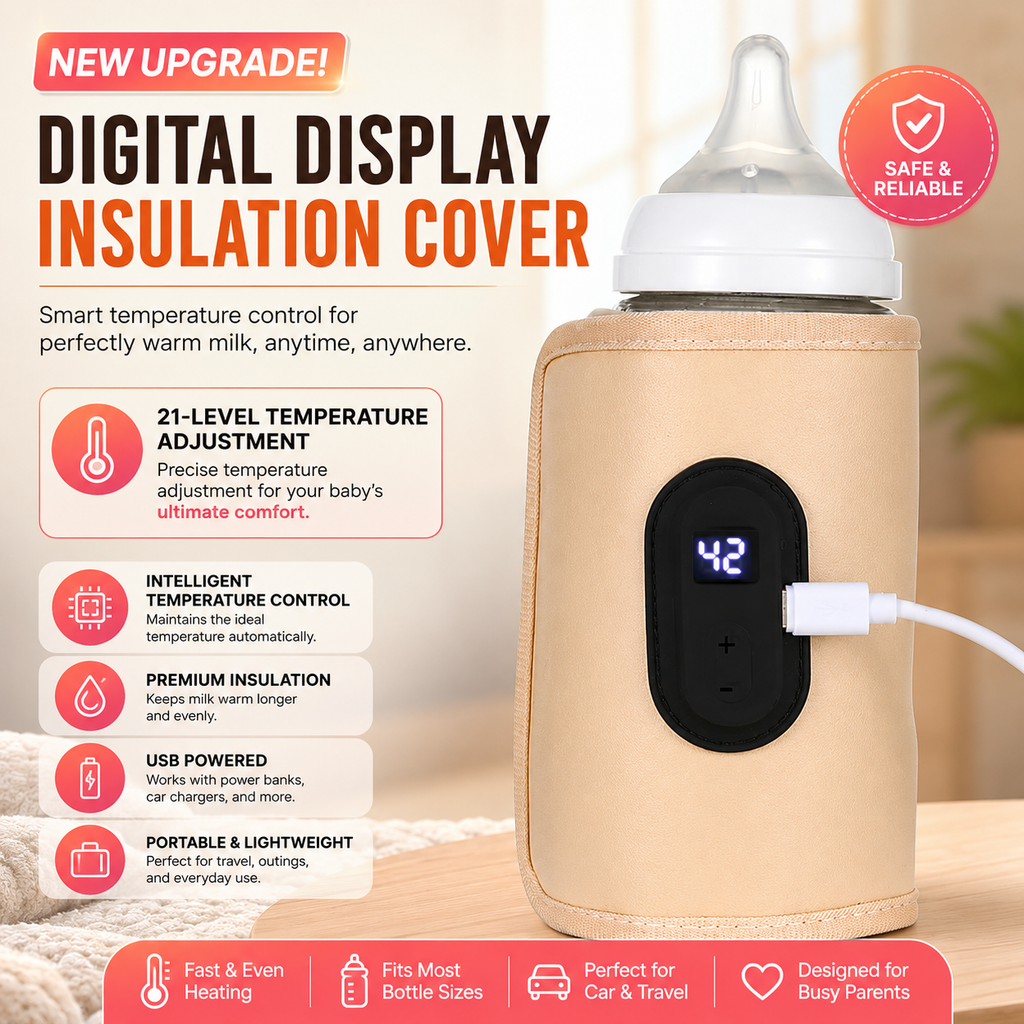 Portable USB Baby Bottle Warmer – Fast Milk Heater for Travel, Car & Stroller