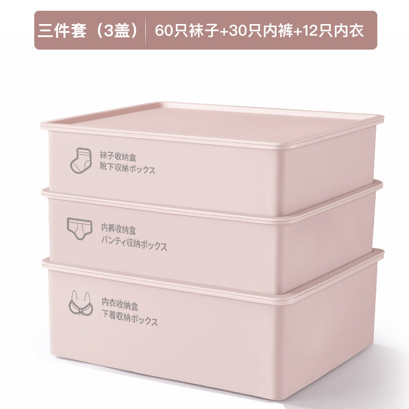 Underwear and Socks Organizer with Lid for Drawers