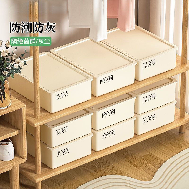 Underwear and Socks Organizer with Lid for Drawers