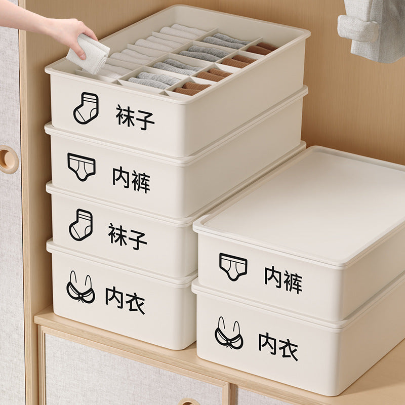 Underwear and Socks Organizer with Lid for Drawers