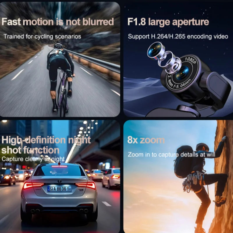 Lenovo 1080P HD 360° Action Camera with Stabilization and Long Battery Life