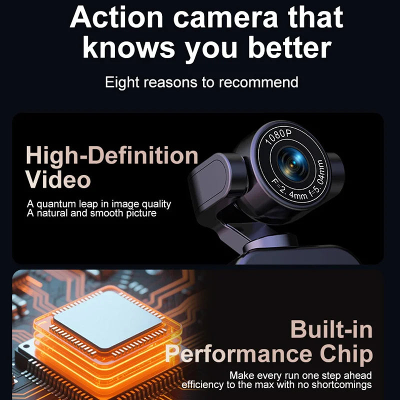Lenovo 1080P HD 360° Action Camera with Stabilization and Long Battery Life
