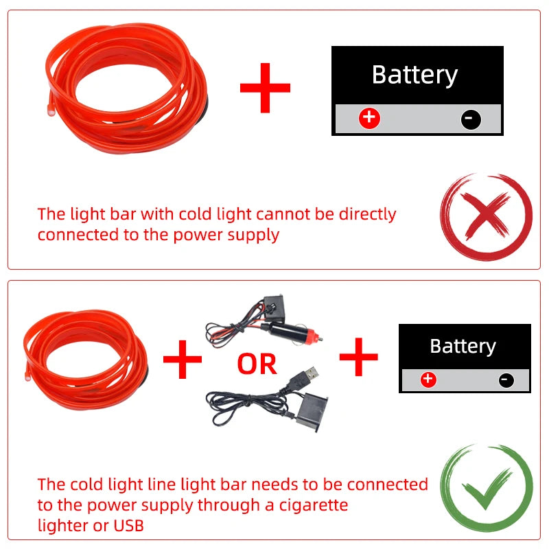 USB LED Car Lights