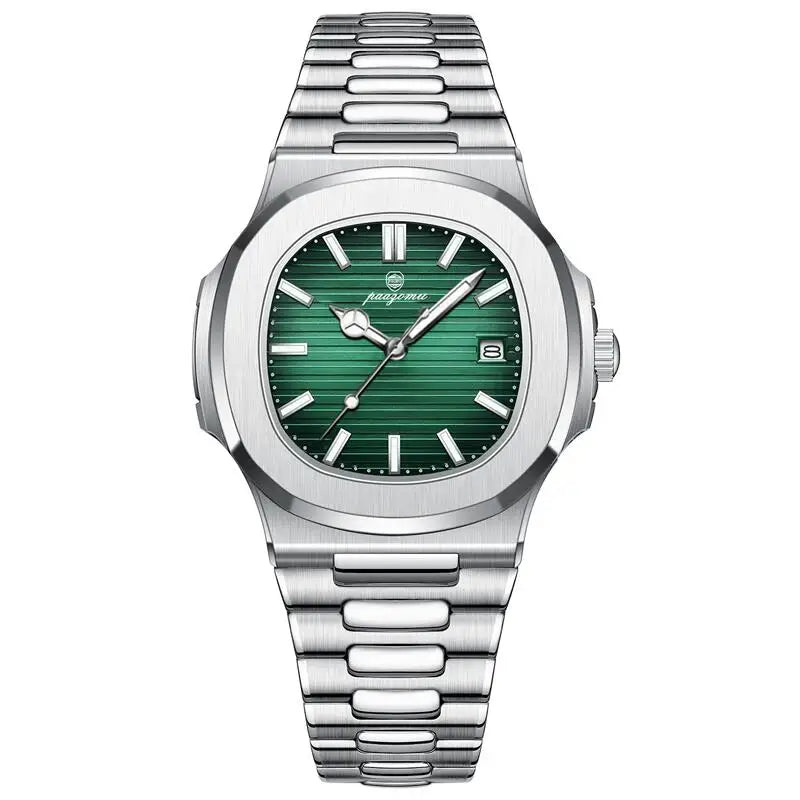 PAAZOMU Men's Stainless Steel Waterproof Chronograph Watch