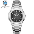 PAAZOMU Men's Stainless Steel Waterproof Chronograph Watch