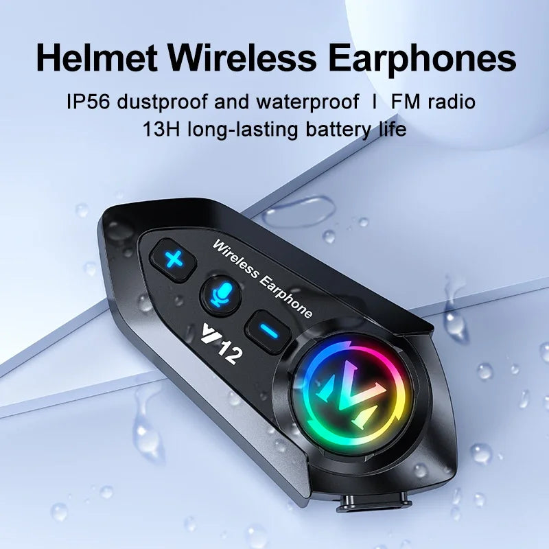 Bluetooth Headset for Motorcycle Helmet V5.4 with Noise Reduction