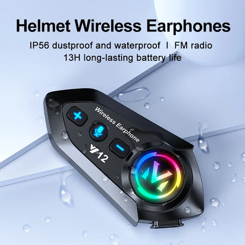 Bluetooth Headset for Motorcycle Helmet V5.4 with Noise Reduction