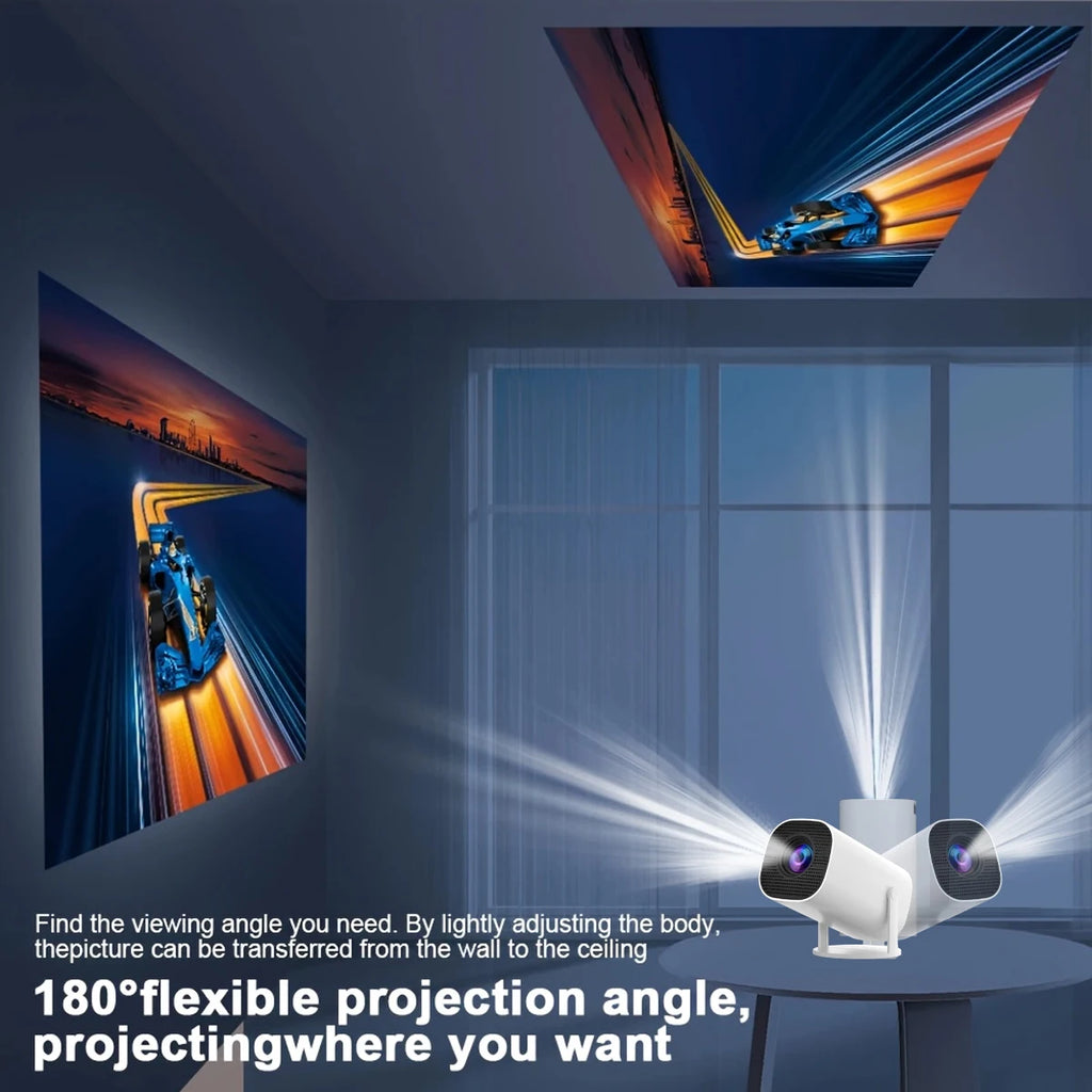 Smart Portable Projector with WiFi 6 and Bluetooth 5.0 | HD 720P Compatible with 4K