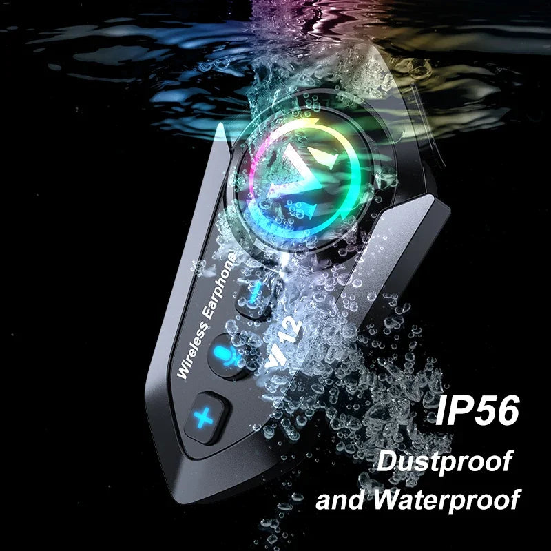 Bluetooth Headset for Motorcycle Helmet V5.4 with Noise Reduction